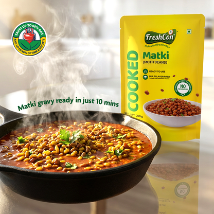 Ready-to-use Cooked Matki (Moth Beans) | No Preservatives