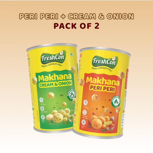 Peri Peri & Cream Onion Makhana Combo Pack