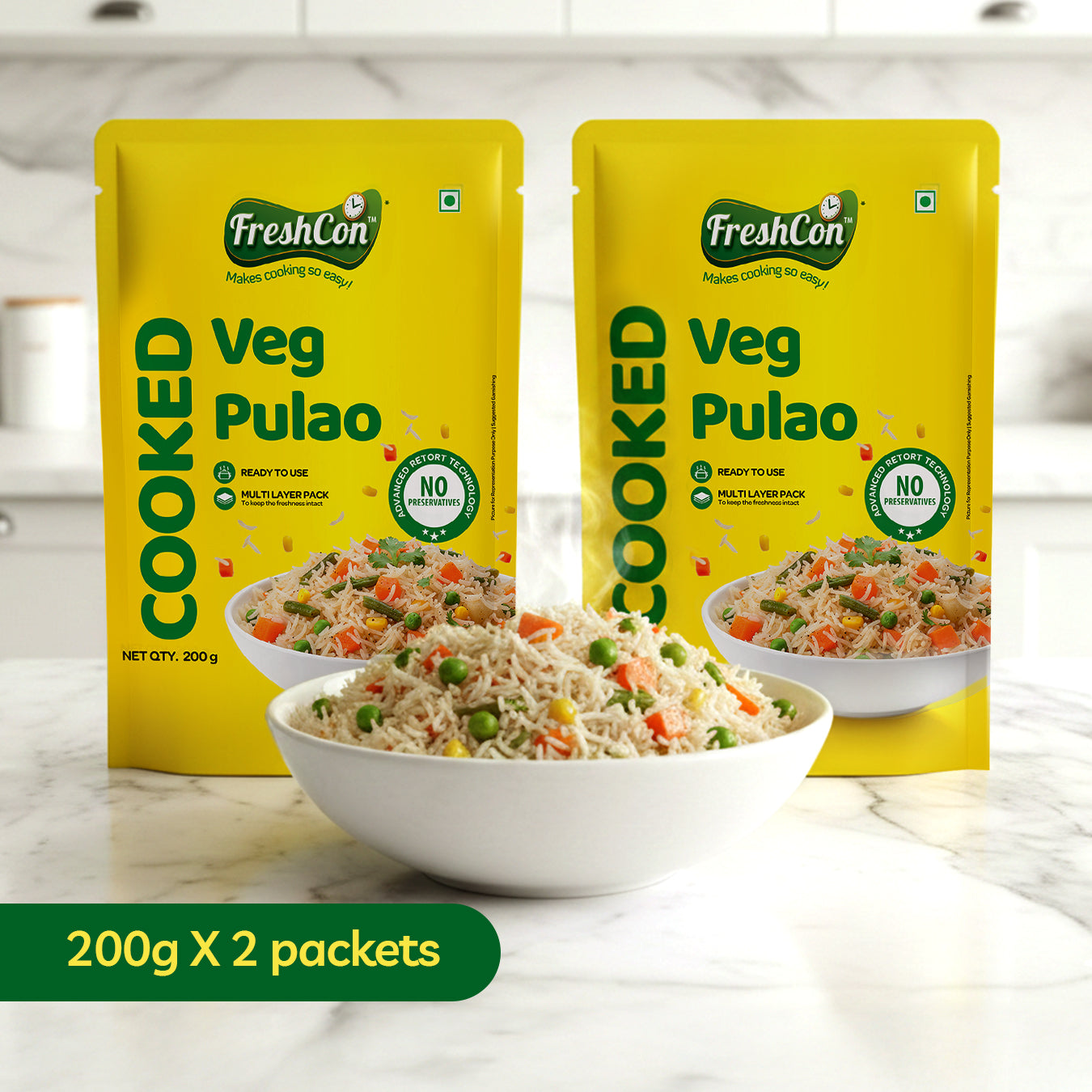 Ready-to-eat Veg Pulao (Basmati Rice) | No Preservatives