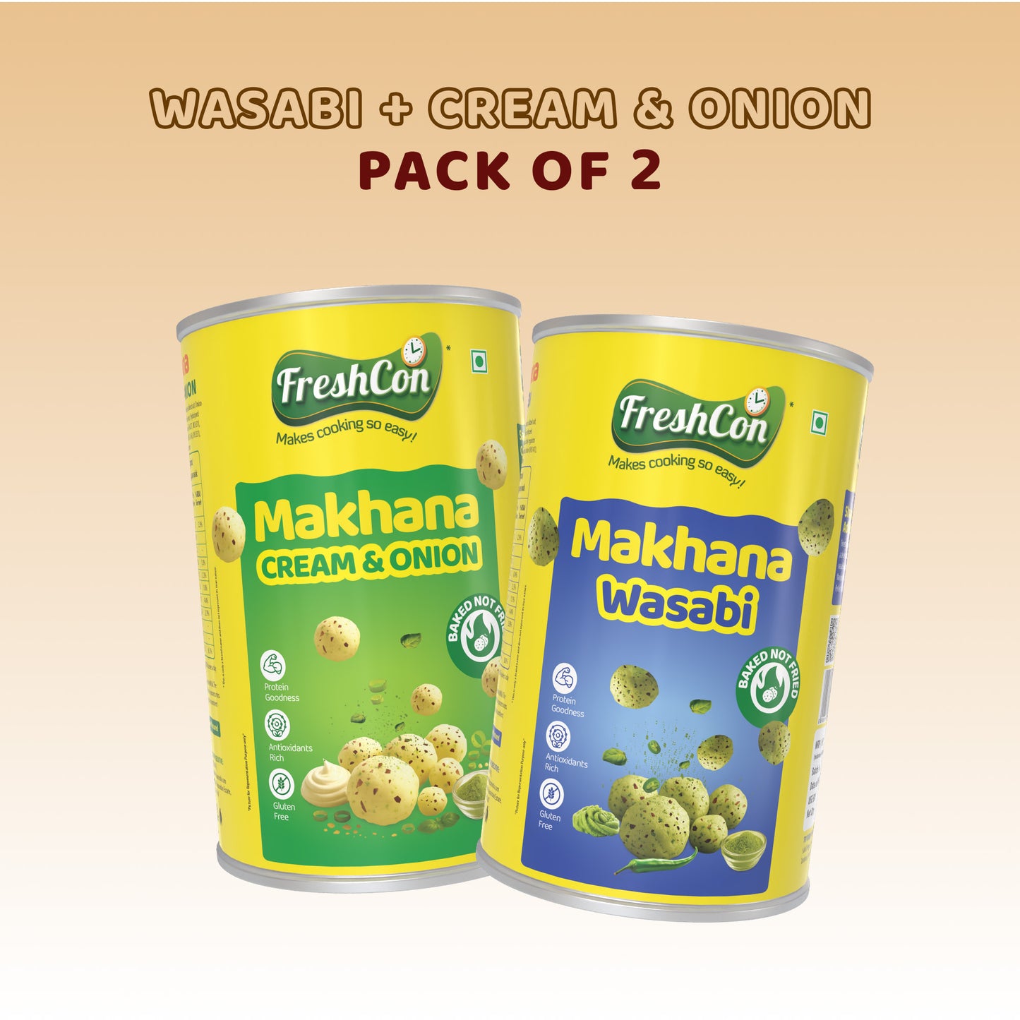 Wasabi & Cream Onion Makhana Combo Pack